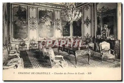 Cartes postales Chateau de Chantilly Chambre du Prince de Conde