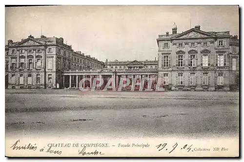 Cartes postales Chateau de Compiegne facade Principle