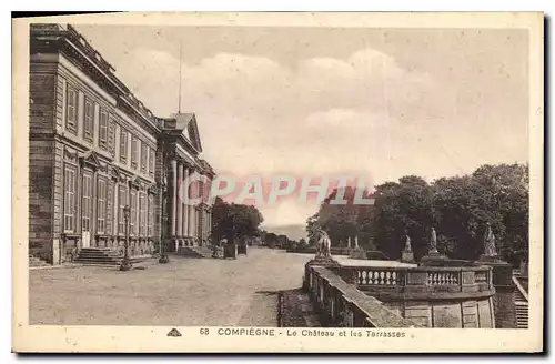 Ansichtskarte AK Compiegne Le Chateau et les Terrasses