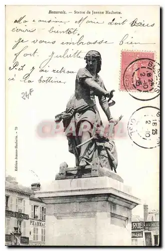 Cartes postales Beauvais Statue de Jeanne Hachette