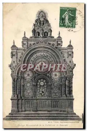 Cartes postales Horloge MOnumentate de la Cathedrale de Beauvais