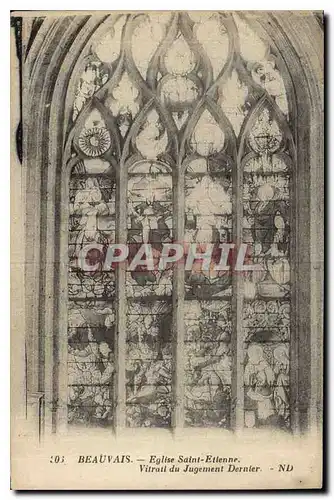 Cartes postales Beauvais Eglise Saint Etienne Vitrail du Jugement Dernier