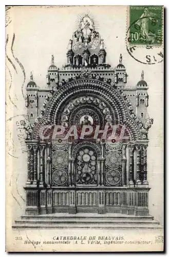 Cartes postales Cathedrale de Beauvais Horloge monumentale