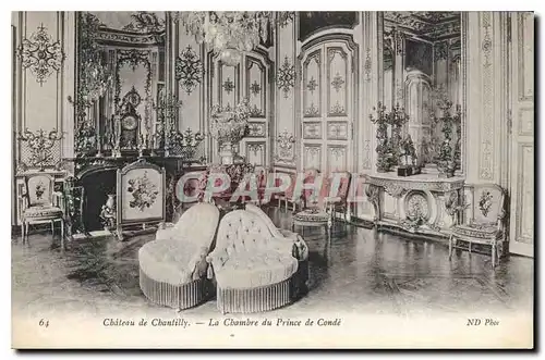 Cartes postales Chateau de Chantilly La Chambre du Prince de Conde