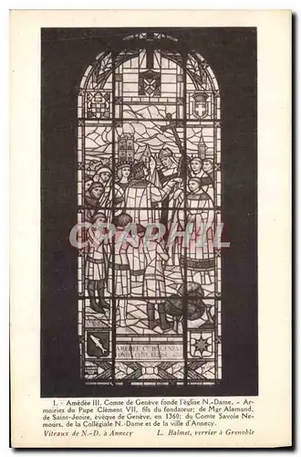 Cartes postales Amedee III Comte de Geneve fonde l'Eglise N Dame