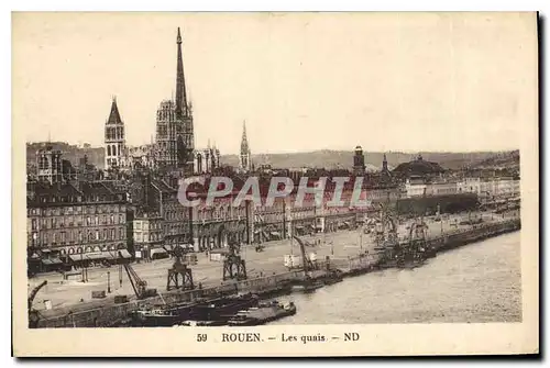 Cartes postales Rouen Les quais