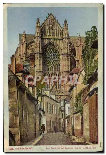 Cartes postales Beauvais Rue Feautrier et Rosace de la Cathedrale