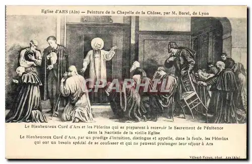 Cartes postales Eglise d'Ars Ain Peinture de la Chapelle de la Chase par M Borel de Lyon