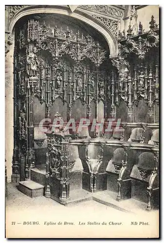 Cartes postales Eglise de Brou Les Stalles de Choeour