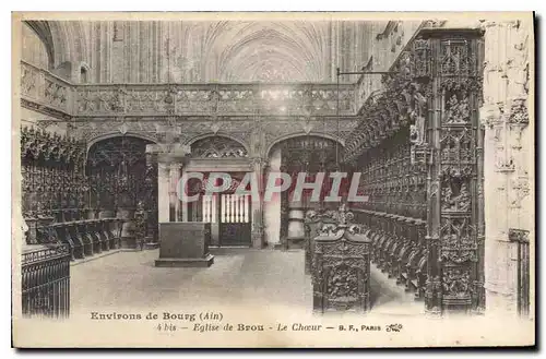 Cartes postales Eglise de Brou Le Choeur