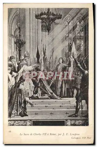 Cartes postales Le Sacre de Charles VII a Reims Jeanne d'Arc