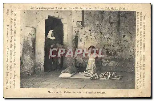Cartes postales Nazareth Priere du soir