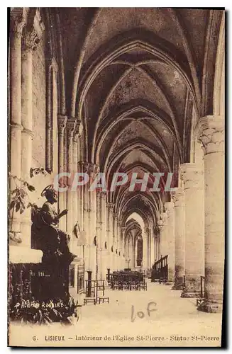 Ansichtskarte AK Lisieux Interieur de l'Eglise St Pierre Statue St Pierre