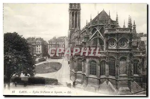Cartes postales Caen Eglise St Pierre et Square
