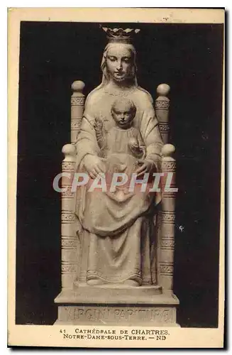 Ansichtskarte AK Cathedrale de Chartres Notre Dame sous Terre