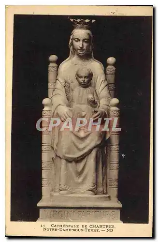 Cartes postales Cathedrale de Chartres Notre Dame sous Terre