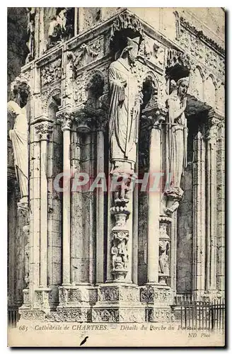 Ansichtskarte AK Cathedrale de Chartres Details du porche du portail Nord