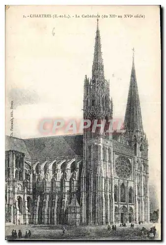 Cartes postales Chartres La Cathedrale