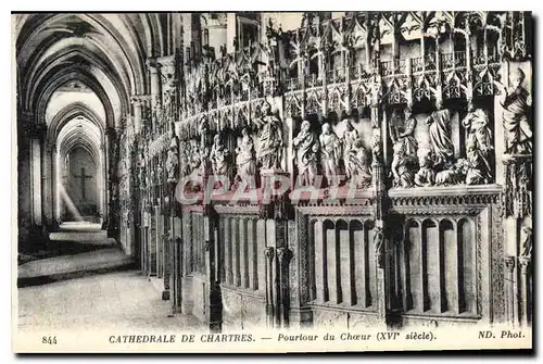 Ansichtskarte AK Cathedrale de Chartres Pourtour du Choeur