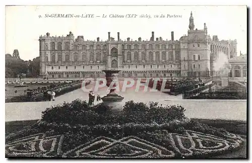 Cartes postales St Germain en Laye Le Chateau vu du parterre