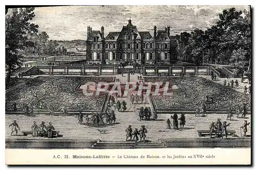 Ansichtskarte AK Maisons Laffitte Le Chateau de Maison et les Jardins