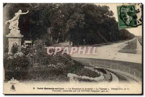 Cartes postales Saint Germain en Laye Le Rosarium et la statue