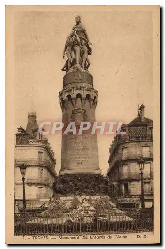 Cartes postales Troyes Monument des Enfants de l'Aube