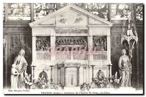 Cartes postales Troyes Aube Interieur de l'Eglise St Jean La Cene