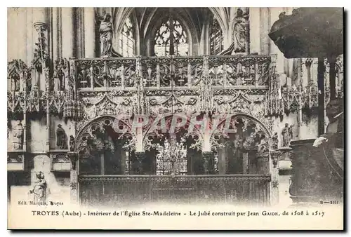 Ansichtskarte AK Troyes Aube Interieur de l'Eglise Ste Madeleine