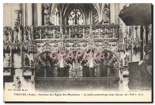Cartes postales Troyes Aube Interieur de l'Eglise Ste Madeleine
