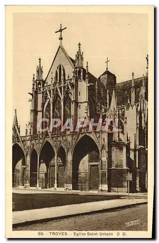 Cartes postales Troyes Eglise Saint Urbain
