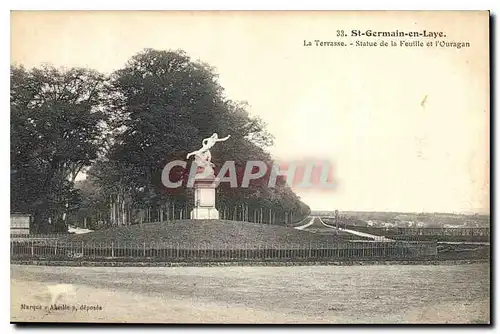 Ansichtskarte AK St Germain en Laye La Terrasse Statue de la Feuille et Ouragan