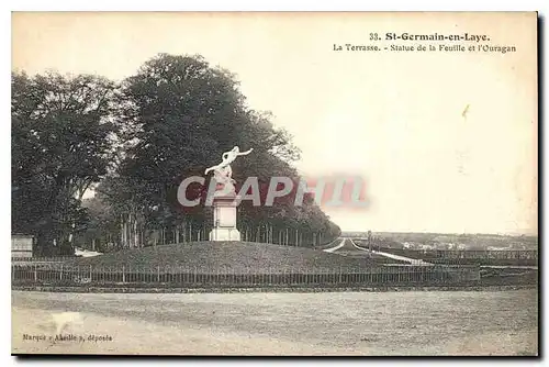 Cartes postales St Germain en Laye La Terrasse Statue de la Feuille et Ouragan