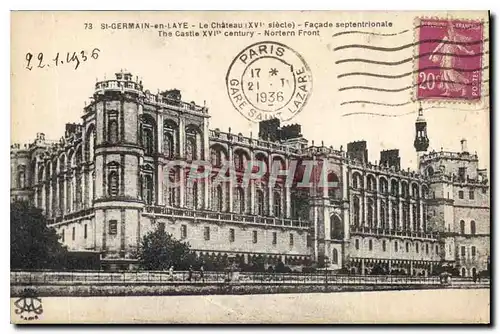 Cartes postales St Germain en Laye Le Chateau Facade septentrionale