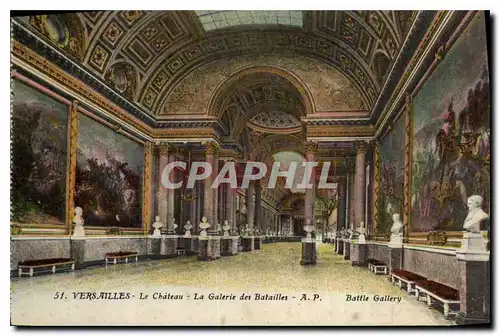 Cartes postales Versailles Le Chateau La Galerie des Batailles