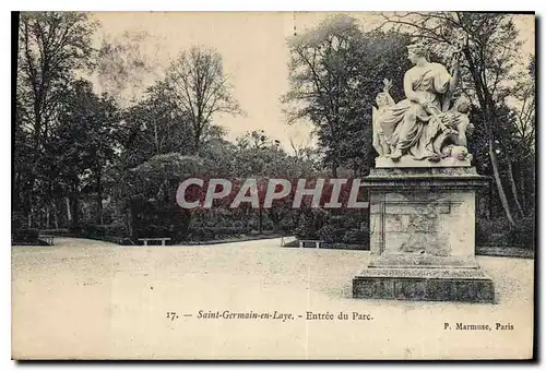 Cartes postales Saint Germain en Laye Entree du Parc
