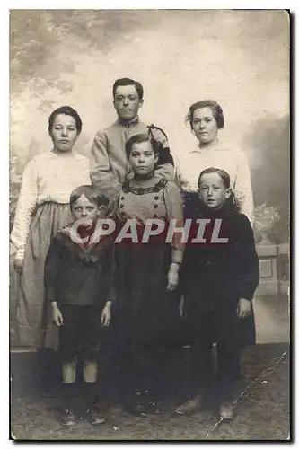 CARTE PHOTO Soldat militaria Enfants