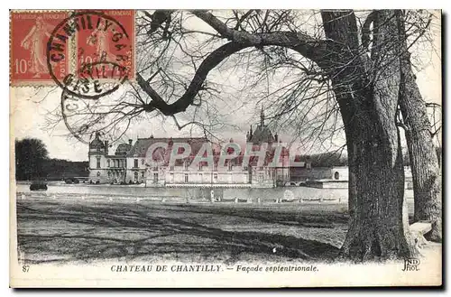 Cartes postales Chateau de Chantilly Facade seplentrionale