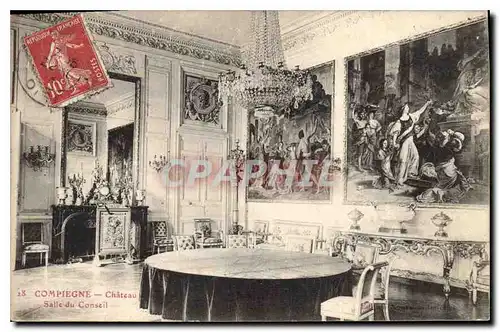 Cartes postales Compiegne Chateau Salle du Conseil