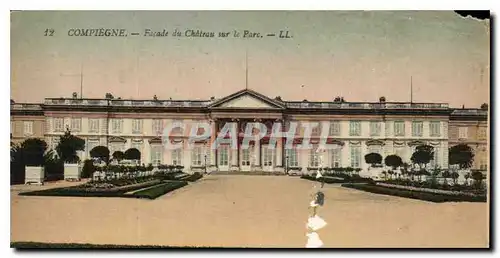 Ansichtskarte AK Compiegne Facade du Chateau sur le Parc