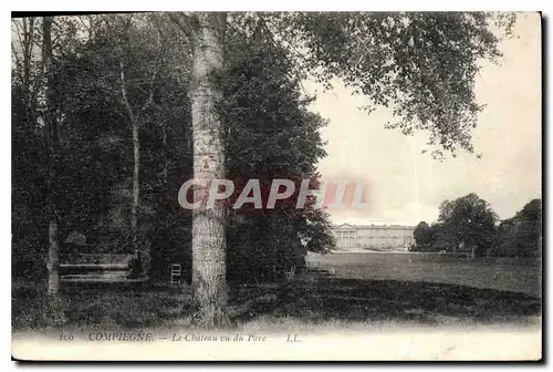 Cartes postales Compiegne Le Chataeu vu du Pare