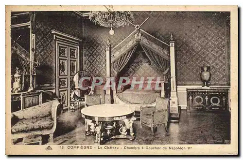 Ansichtskarte AK Compiegne Le Chateau Chambre a Coucher de Napoleon