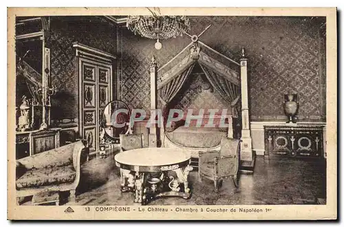 Cartes postales Compiegne Le Chateau Chambre a Coucher de Napoleon