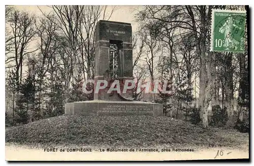 Ansichtskarte AK Foret de Compiegne Le Monument de l'Armistice pres Rethondes Aigle