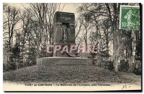 Cartes postales Foret de Compiegne Le Monument de l'Armistice pres Rethondes Aigle