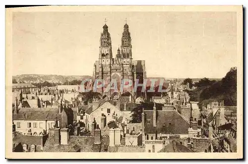 Ansichtskarte AK Tours La Cathedrale Saint Gatien Cote Ouest