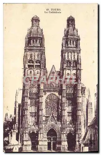Cartes postales Tours La Cathedrale