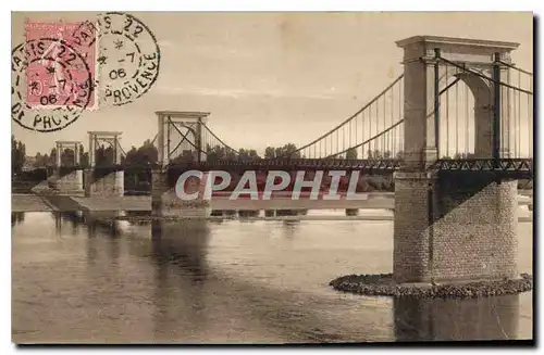 Ansichtskarte AK Langeais Le Pont suspendu