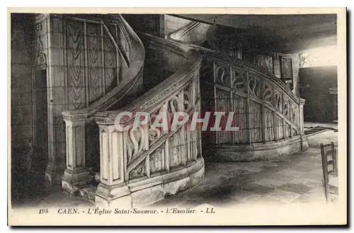 Cartes postales Caen L'Eglise Saint Sauveur L'Escalier