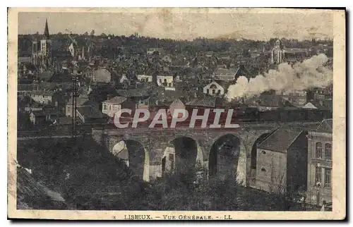 Cartes postales Lisieux Vue Generale Train a vapeur